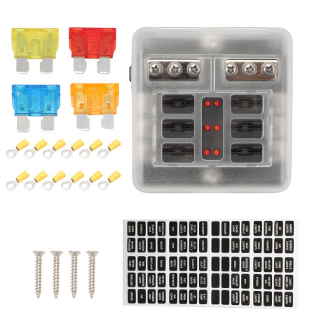 ZEALfix Porte-fusibles à 6 voies pour véhicule