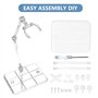 Support de Figurine, XISTEST 10 pièces Support de Figurine d'action avec 1 pièce Tournevis, Transparent