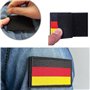 Lot de 4 mini écussons brodés avec velcro - Motif drapeau de l'Allemagne - Pour vêtements, sacs, sac à dos, uniforme - Gilet pou