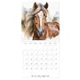 Portraits de chevaux à l'aquarelle (calendrier mural carré 2026, 30 x 60 cm (ouvert)) Calendrier double avec une page pour vos p