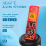 ALCATEL E260 - Téléphone Fixe sans Fil DECT - Design Compact - Grand Écran Rétroéclairé - Mains Libres - Fonction Blocage des Ap