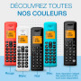 ALCATEL E260 - Téléphone Fixe sans Fil DECT - Design Compact - Grand Écran Rétroéclairé - Mains Libres - Fonction Blocage des Ap
