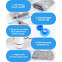 Sac sous Vide Vetement Aspirateur et Pompe Électrique, 7 Pièces Sac Rangement Sous Vide Aspirateur - 1 Jumbo, 2 Grands, 2 Moyens