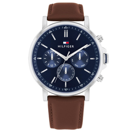 Tommy Hilfiger Montre Analogique Multifonction à Quartz pour Homme avec Bracelet en Acier Inoxydable ou en Cuir