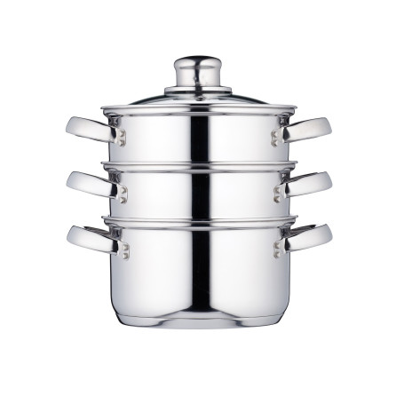 Kitchen Craft Cuiseur vapeur 3 niveaux Transparent 16 cm