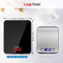 ACCUWEIGHT 201 Balance de cuisine numérique avec plate-forme en verre trempé Balance électronique pour aliments avec écran LCD, 