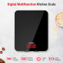 ACCUWEIGHT 201 Balance de cuisine numérique avec plate-forme en verre trempé Balance électronique pour aliments avec écran LCD, 