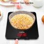 ACCUWEIGHT 201 Balance de cuisine numérique avec plate-forme en verre trempé Balance électronique pour aliments avec écran LCD, 
