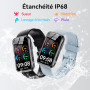 OUKITEL Montre Connectée Homme Femme avec 2 Bracelets Interchangeables, IP68 Smartwatch Bracelet Montre de Sport, Oxymètre Podom