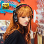 OneOdio Casque Audio Filaire DJ Piano Guitare avec Micro, Hi-Res Audio Extra Basse Son, Léger Confort Pliable Casques avec Share