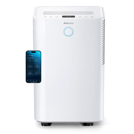 Pro Breeze OmniDry Déshumidificateur compresseur Intelligent 20L/Jour avec réservoir d'eau 4L, séchage du Linge & capteur d'humi