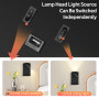 2PCS Applique Murale Interieur LED, Liseuse de Chevet avec interrupteur, port de charge USB, Rotation à 360°Liseuses Murales, 30