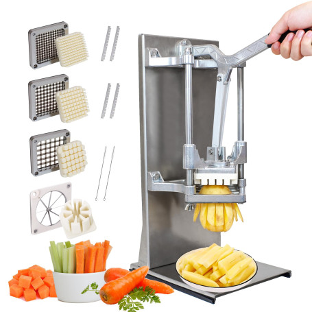 Anatole Coupe Frites Professionnel Vertical avec Lame 6mm 9mm 13mm 8-Coin en Acier Inoxydable Coupe Pommes de Terre Frites Manue