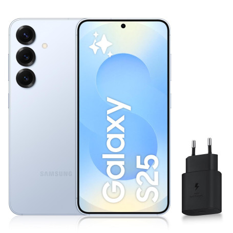 Samsung Galaxy S25, Smartphone Android 5G avec Galaxy AI, 128 Go, Chargeur secteur rapide 25W inclus, Smartphone déverrouillé, B
