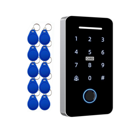 YAVIS Contrôleur D'accès Biométrique D'empreintes Digitales PIN Imperméable Tactile Rétroéclairé Clavier RFID 13,56 MHz IC NFC l