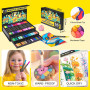 Lyuvie 132 Couleurs Feutre Acrylique,66 Pcs Acrylic Paint Marker Marqueur Peinture Acrylique Pointe Brush pour Roche Tissu Pierr