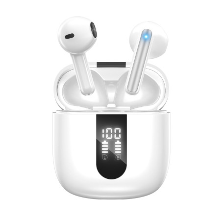 JBES Ecouteurs Bluetooth sans Fil, Écouteurs sans Fil Bluetooth 5.4, 6 Micro ENC Anti Bruit, Basses Puissantes, 60H de Lecture,