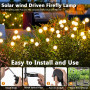 NEMMXUB Lumiere Luciole Solaire Exterieur, 4 Pièces 10 Led Luciole Solaire Exterieur Jardin, Lumières Solaires de Jardin, Luciol