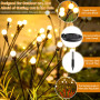 NEMMXUB Lumiere Luciole Solaire Exterieur, 4 Pièces 10 Led Luciole Solaire Exterieur Jardin, Lumières Solaires de Jardin, Luciol