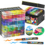 Lyuvie 240 Couleurs Feutre Acrylique, Acrylic Paint Brush Marker à Peinture à Base D'eau, Marqueur Peinture Acrylique pour Pierr