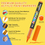 Lyuvie 240 Couleurs Feutre Acrylique, Acrylic Paint Brush Marker à Peinture à Base D'eau, Marqueur Peinture Acrylique pour Pierr
