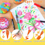Lyuvie 240 Couleurs Feutre Acrylique, Acrylic Paint Brush Marker à Peinture à Base D'eau, Marqueur Peinture Acrylique pour Pierr