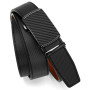 CHAOREN Ceinture Hommes Sans Boucle - Ceinture Automatique en Cuir pour Homme -Taille Ajustable (Largeur de 35 mm)