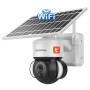 SHIWOJIA Camera Tuya Exterieur, Camera Solaire Exterieur WiFi sans Fil, 3MP Camera Smart Life, 360° PTZ, Vision Nocturne Couleur