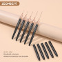 ZEOHBETY Lot de 5 pinceaux métalliques pour nail art, pinceaux de peinture, outils de dessin pour les lignes longues, détails fi