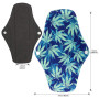 Wiederverwendbare Hygienetücher Pads (7 in 1, 25,4 cm), Antibakterielle Bambus-Slipeinlagen mit nassem Beutel, Schwerer Fluss-Na