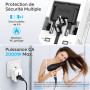 Amoner Adaptateur Prise Universelle, Travel Adapter Internationale Voyage avec 2 USB 2 Type C Universel UK EU USA Allemagne Ital