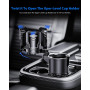NATGIC Porte-gobelet Double pour Voiture 2 en 1 Multifonction Rotatif à 360° pour la Plupart des Porte-gobelets de Voiture et Or