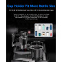 NATGIC Porte-gobelet Double pour Voiture 2 en 1 Multifonction Rotatif à 360° pour la Plupart des Porte-gobelets de Voiture et Or