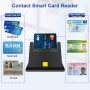 Lecteur Carte Identité Belge - Lecteur Carte ID - Plug & Play - Prend en Charge les Cartes à Digital Signature/CAC/Carte D'ident