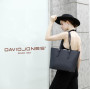 David Jones - Sac à Main Shopping Femme Grand Format - Cours Lycée Fille - Cabas Fourre-Tout Porté Epaule Cuir PU Anse Longue - 