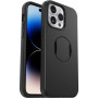 OtterBox OtterGrip Symmetry Series Coque pour iPhone 14 Pro Max – Noir, poignée intégrée, Coque élégante, se clipse sur MagSafe,
