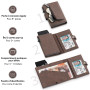 TENBST Portefeuille en Cuir pour Homme avec Blocage RFID, 8 Porte-Carte Crédit, Compartiment à Billets et Poche à Monnaie - Boît