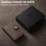 TENBST Portefeuille en Cuir pour Homme avec Blocage RFID, 8 Porte-Carte Crédit, Compartiment à Billets et Poche à Monnaie - Boît