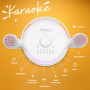 Ibiza - KARAHOME-WH - Enceinte Karaoke Lumineuse sur Batterie, avec Deux micros sans Fil (sur Batterie) - Bluetooth, USB, MicroS