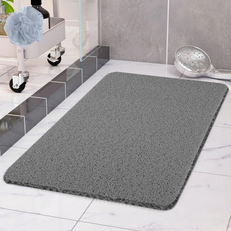 COSYLAND Tapis de Douche Antidérapant 40x80 cm - Tapis de Bain Sécurité Confortable en PVC Luffa - Séchage Rapide avec Trous de