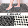 COSYLAND Tapis de Douche Antidérapant 40x80 cm - Tapis de Bain Sécurité Confortable en PVC Luffa - Séchage Rapide avec Trous de