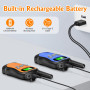 Talkie Walkie Enfants Rechargeable, Pakinui Talkie Walkie Longue Portée 3 KM avec Batterie 1000mAh, Ensemble de 2 Talki Walki av
