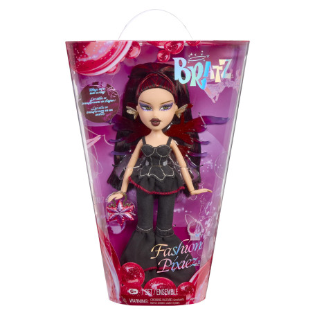 Bratz Fashion Pixiez Lina - Poupée Fantaisie à Collectionner avec de Vrais vêtements et Accessoires, Les Ailes se transforment e