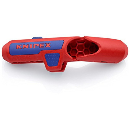 Knipex ErgoStrip Débroussailleuse à dénuder 1,3 cm, 8 mm, en plastique, bleu, rouge, 13,5 cm, 74 g