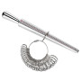 Towinle Baguier Calibreur de 41 à 76 Mesure de Taille de Doigt Jauge Anneaux Outil de Bague en Métal ou en Plastique avec 3 Eche