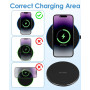 Chargeur sans Fil - 35W Rapide Compatible avec i-Phone 16/15/14/13/12/11 Pro Max Plus,Air-Pods 2/3/Pro,pour Sam-Sung GA-laxy S25