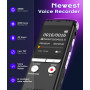 128GB Digital Voice Activated Recording Device, Enregistreur Vocal 1536Kpbs avec Playback, Suppression Intelligente du Bruit, En