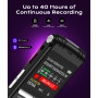 128GB Digital Voice Activated Recording Device, Enregistreur Vocal 1536Kpbs avec Playback, Suppression Intelligente du Bruit, En