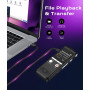 128GB Digital Voice Activated Recording Device, Enregistreur Vocal 1536Kpbs avec Playback, Suppression Intelligente du Bruit, En