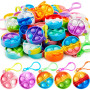 MLPKOI 30PCS Mini Fidget Jouet Porte clés, Jouets Sensoriels à Bulles, Anti Stress Enfants Pop It Fidget Toys, Jouets Sensoriels